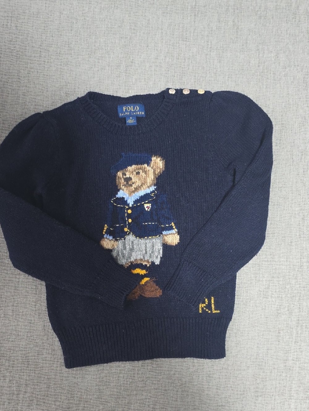 Polo by Ralph Lauren Navy Bear Crewneck Sweater